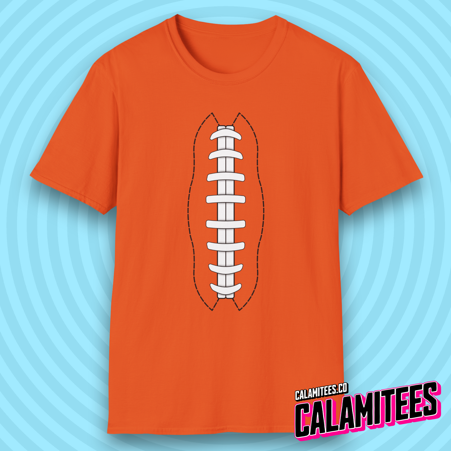 American Football Laces Fantasy Football Lover Stitching T-Shirt