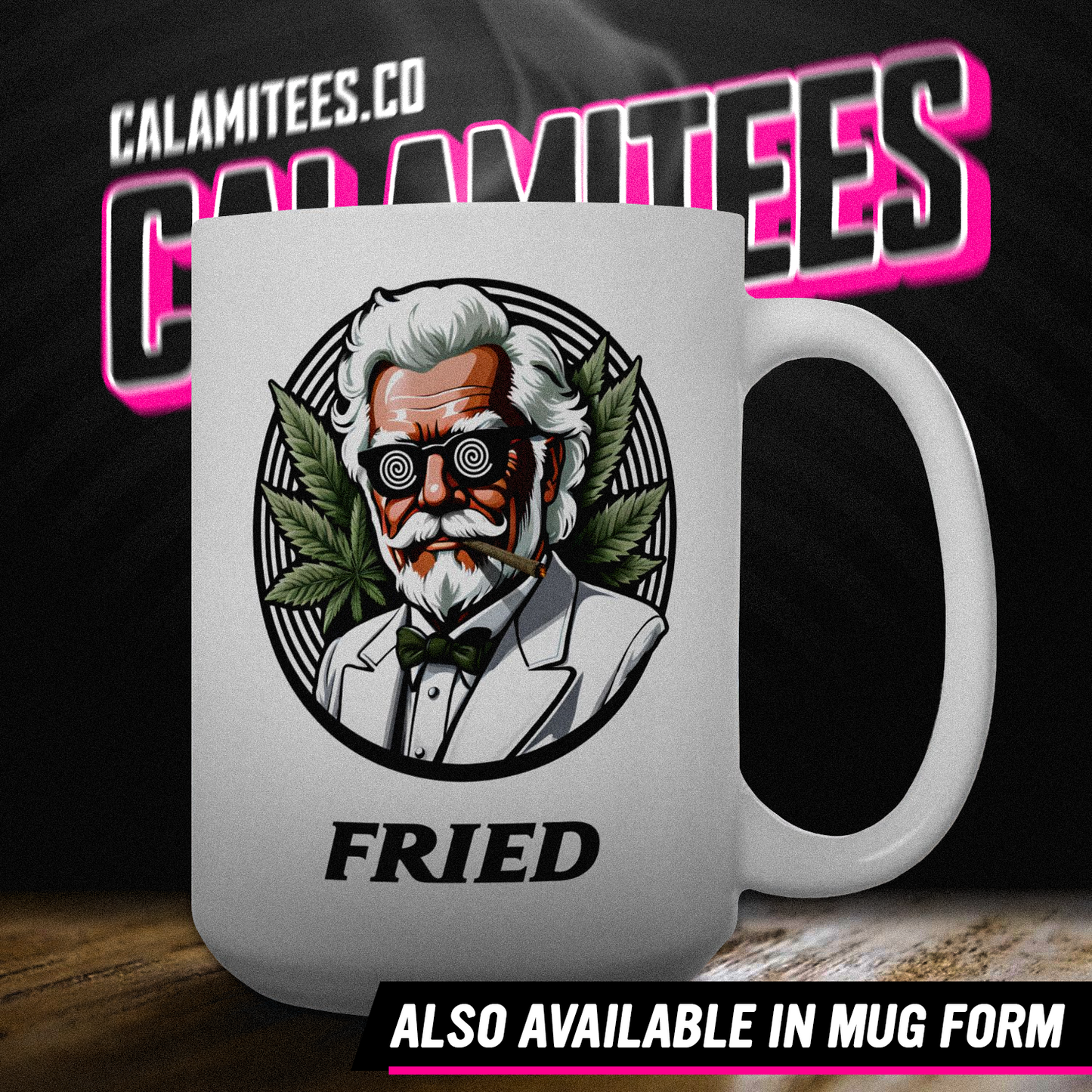 Fried Colonel Sanders KFC Weed Parody (Hypnotic) T-Shirt