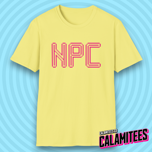 NPC Non Player Character Nerdy Gamer Geek Graphic Tee T-Shirt