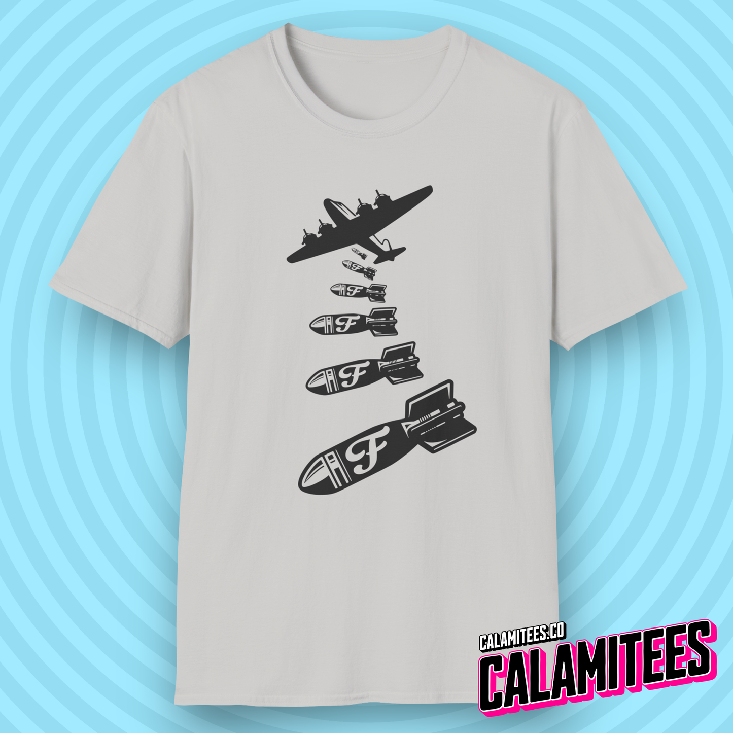 Dropping F-Bombs Funny War Plane T-Shirt - Perfect Tee For Potty Mouths