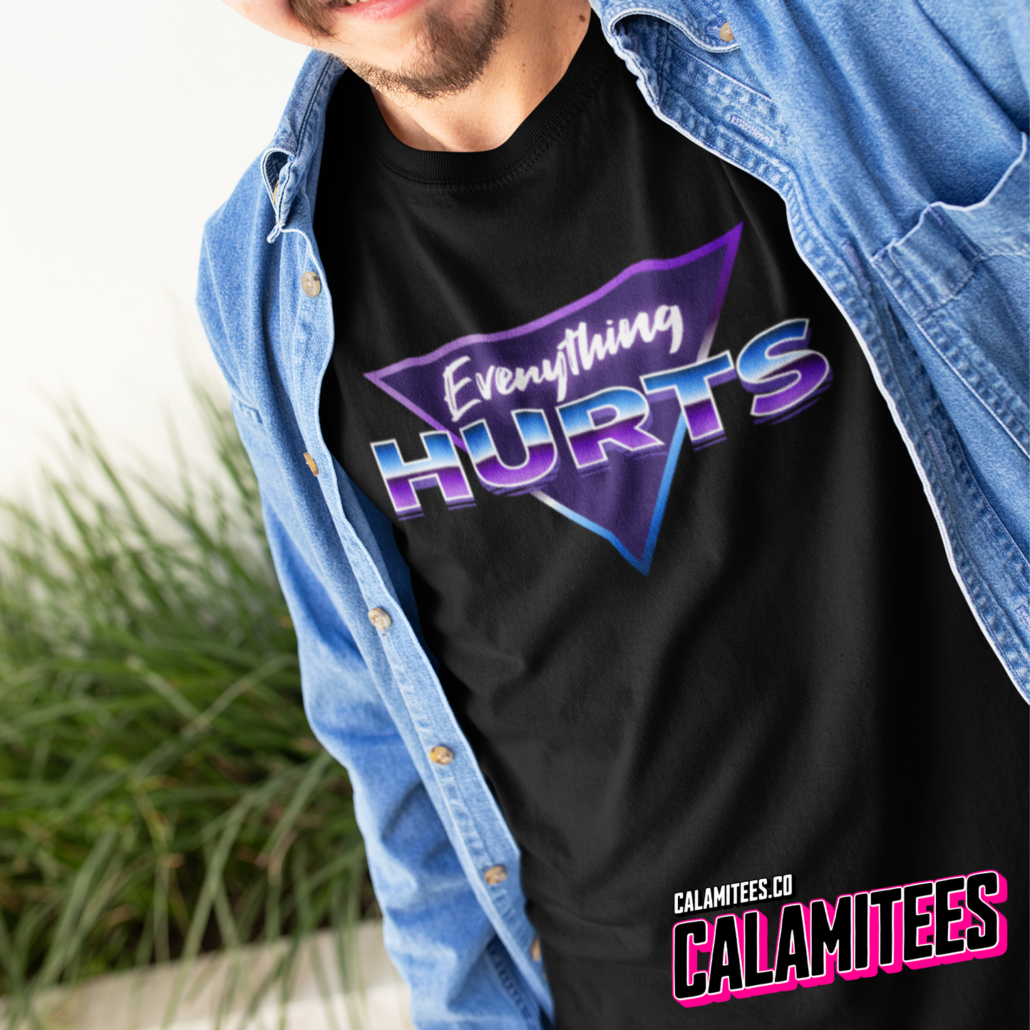 Everything Hurts 80s Style Synthwave T-Shirt