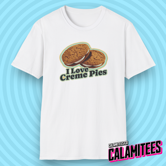 I Love Cream Pies Adult Humor Creme Pies Graphic Tee Funny T-Shirt