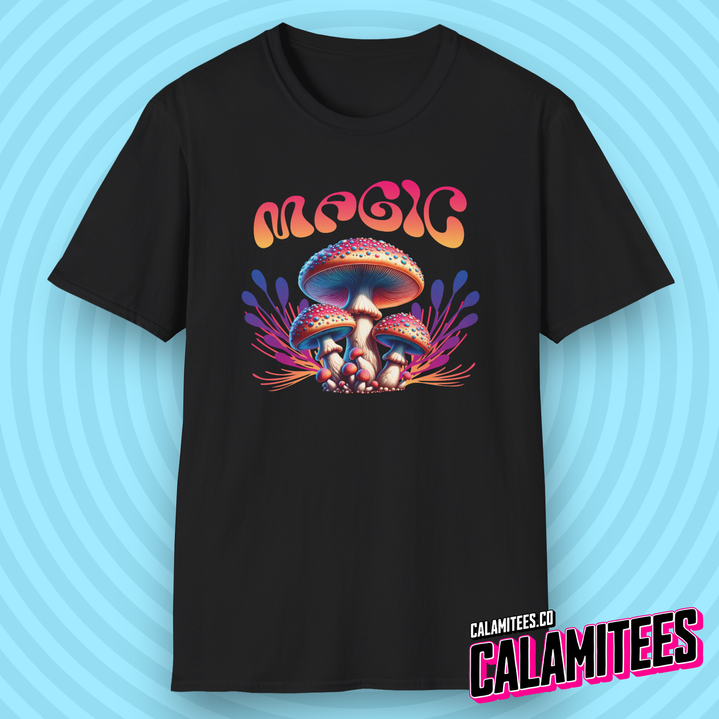Colorful Magic Mushroom Psychedelic Fungi T-Shirt