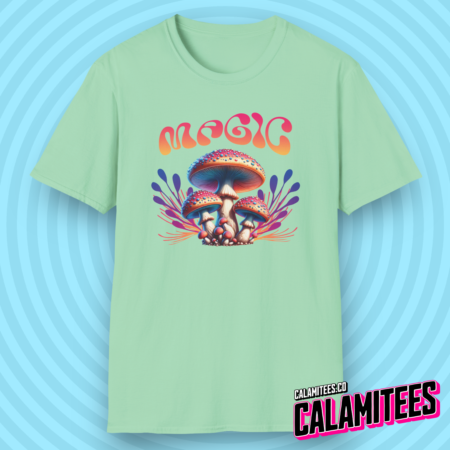 Colorful Magic Mushroom Psychedelic Fungi T-Shirt