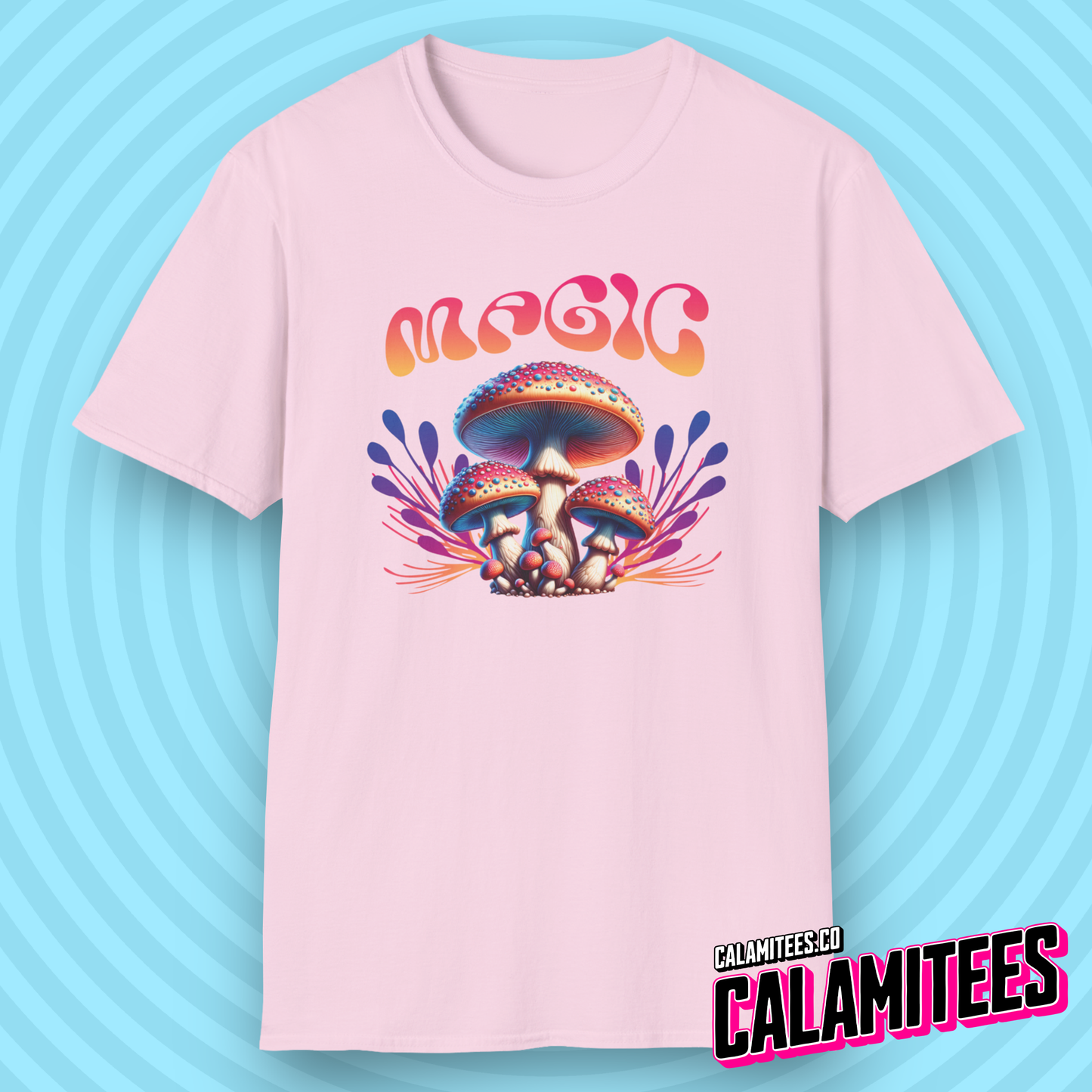 Colorful Magic Mushroom Psychedelic Fungi T-Shirt