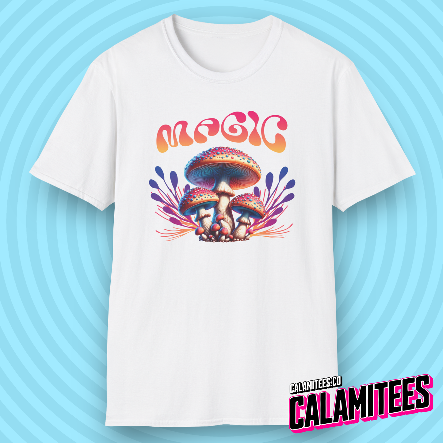 Colorful Magic Mushroom Psychedelic Fungi T-Shirt