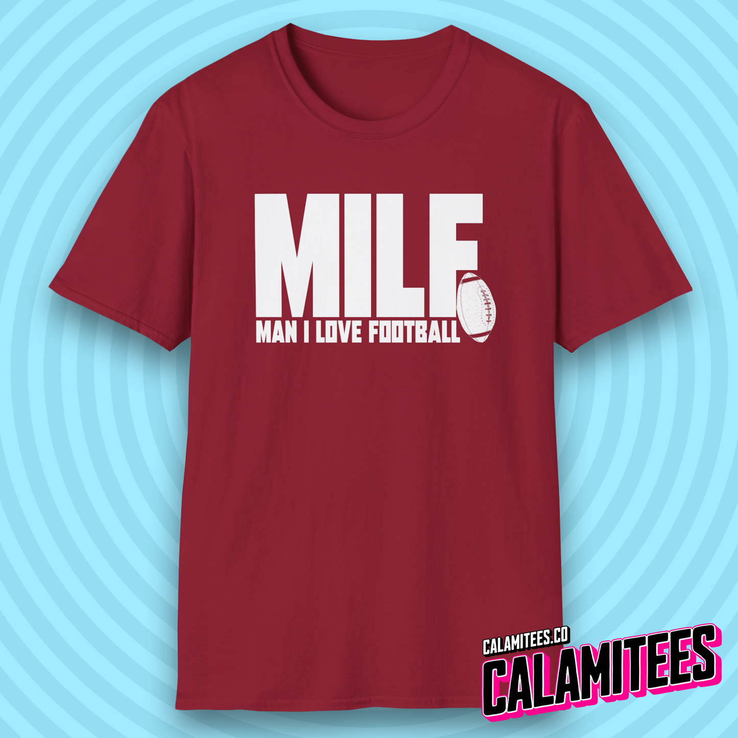 Man I Love Football MILF Joke Acronym Funny T-Shirt