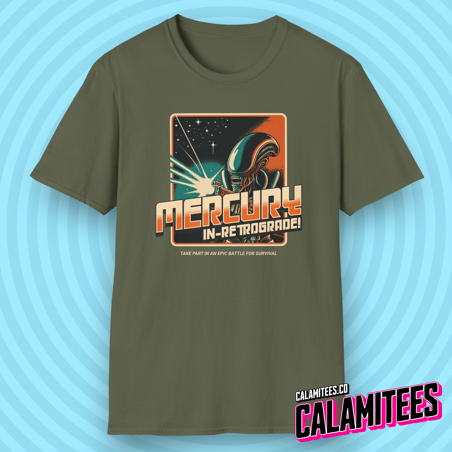 Mercury In Retrograde - Retro Alien Space Video Game Cover T-Shirt