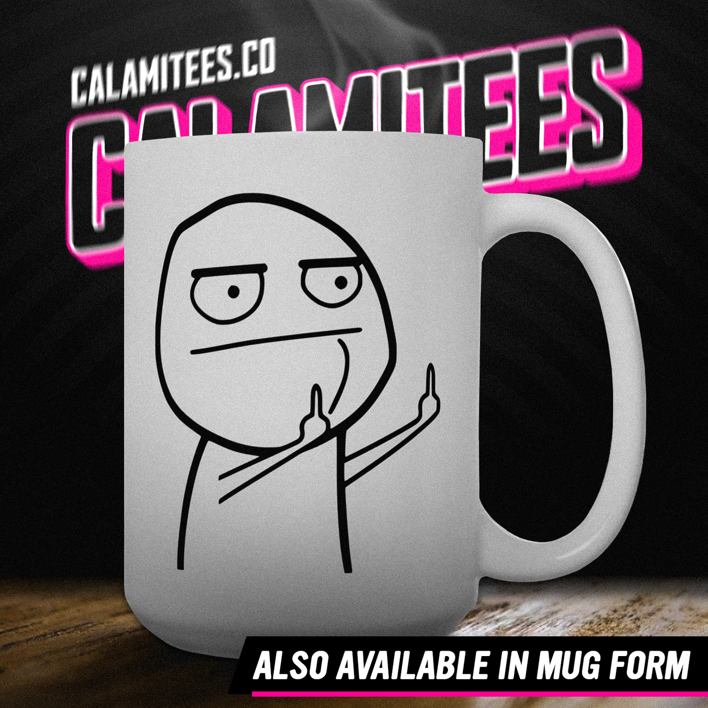 Middle Finger Flip-Off Meme Guy T-Shirt