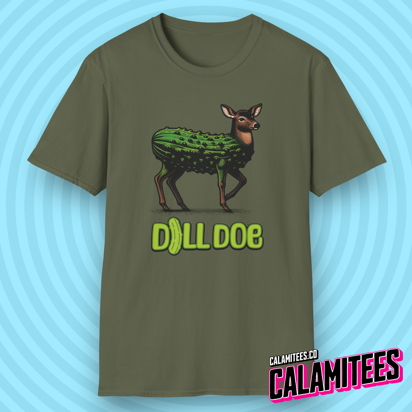 Dill Doe - Pickle Deer Funny Graphic T-Shirt