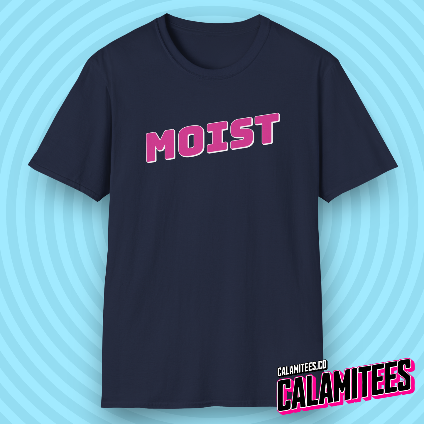 Moist Logo Funny Graphic Tee T-Shirt