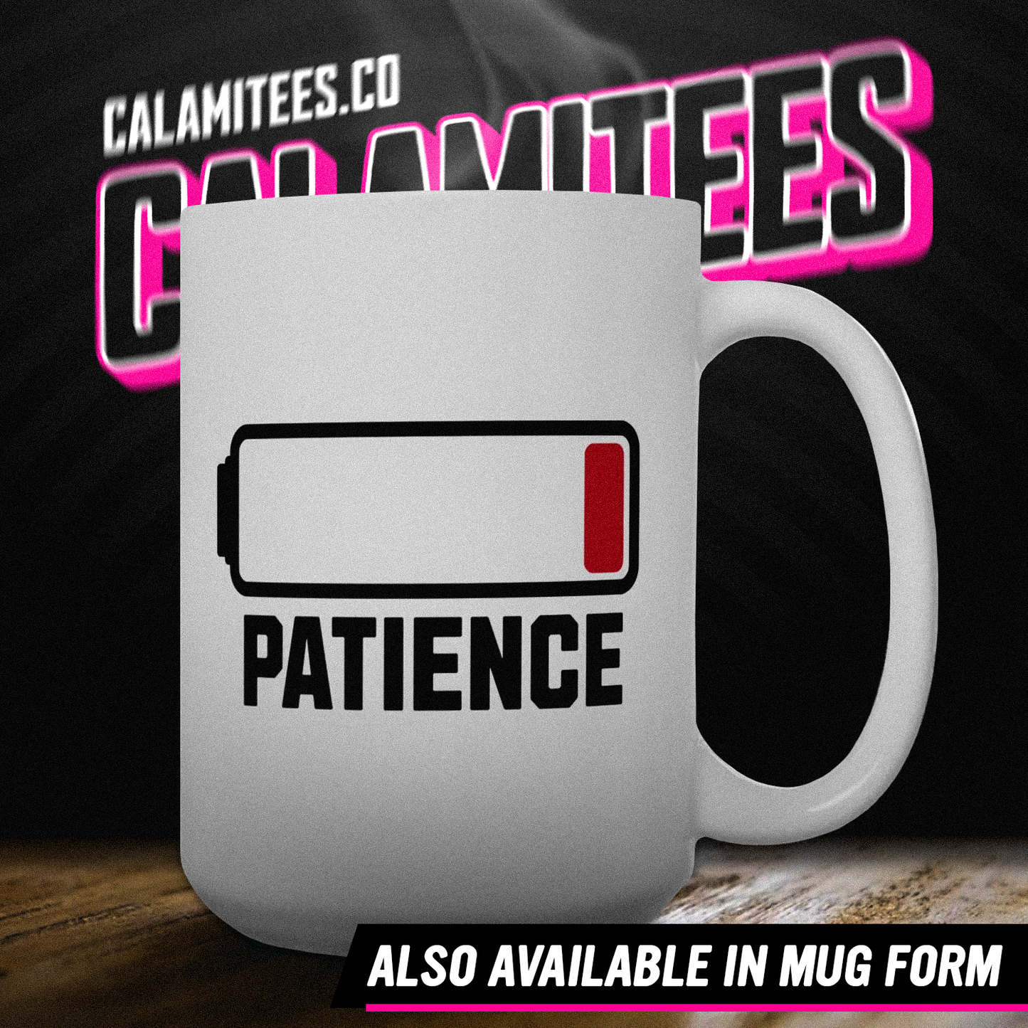 Running Out of Patience Low Battery Icon T-Shirt