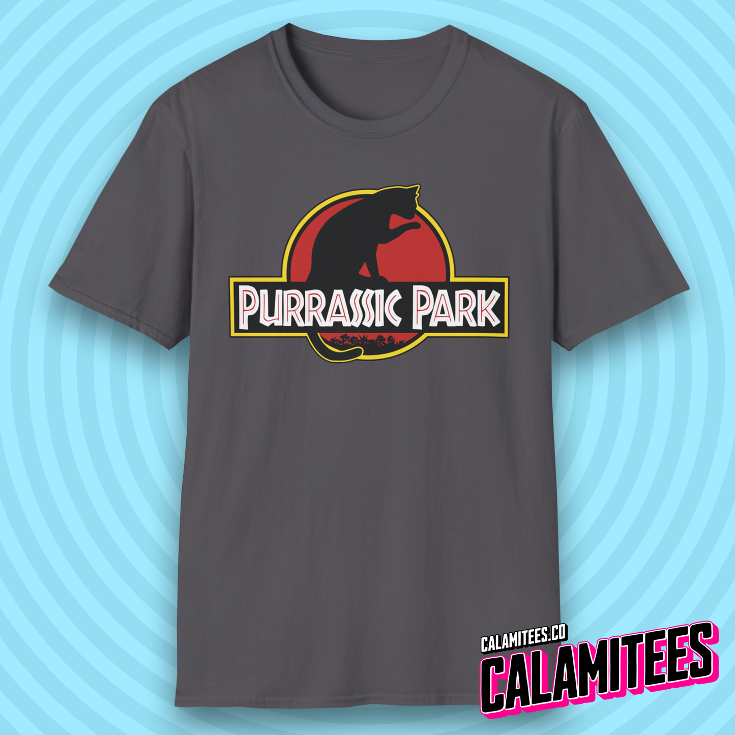 Purrassic Park Parody Logo Cat Kitten Lover T-Shirt