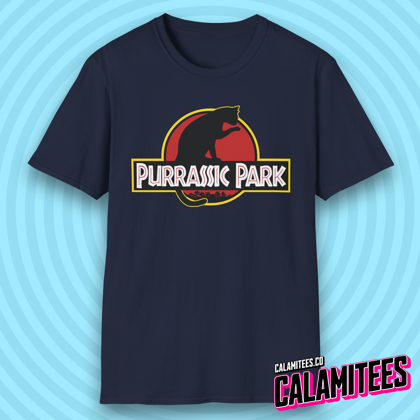Purrassic Park Parody Logo Cat Kitten Lover T-Shirt