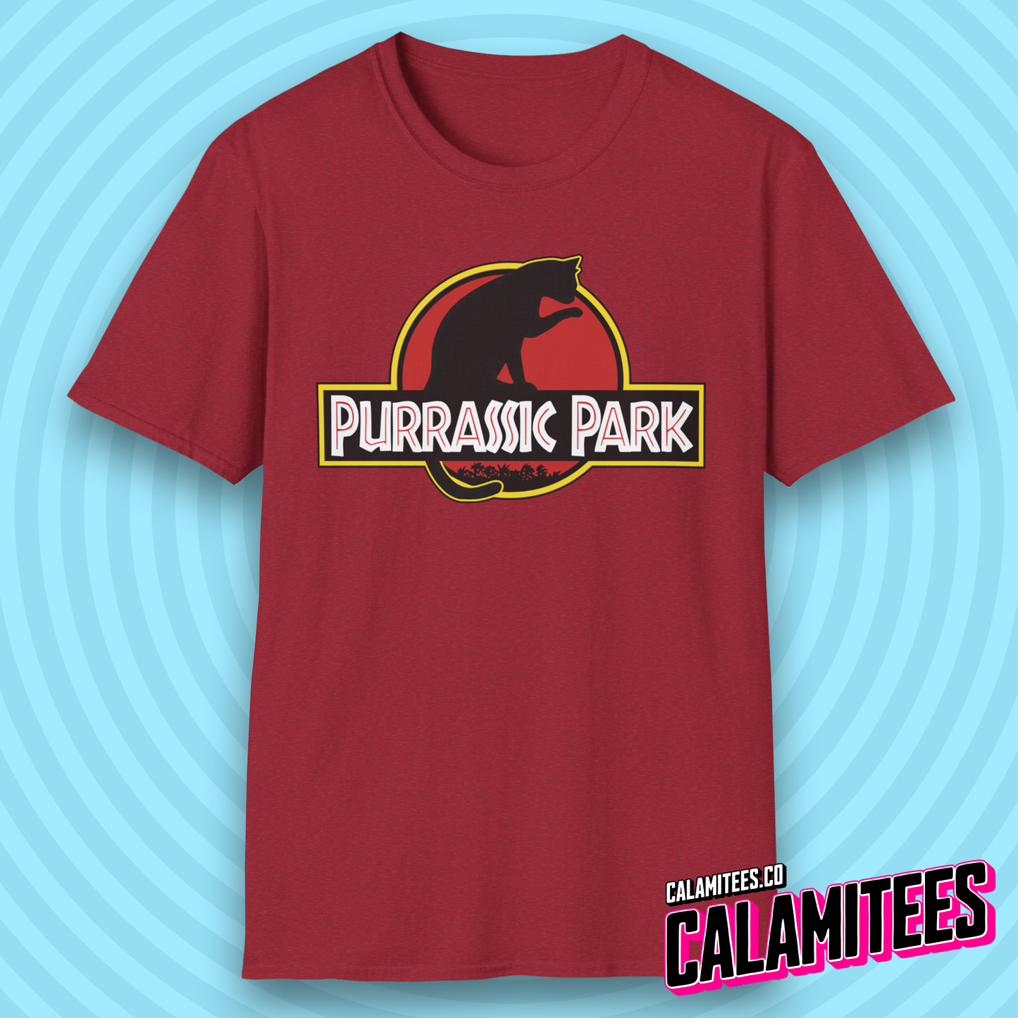 Purrassic Park Parody Logo Cat Kitten Lover T-Shirt