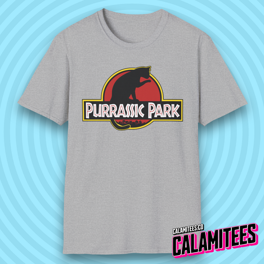 Purrassic Park Parody Logo Cat Kitten Lover T-Shirt