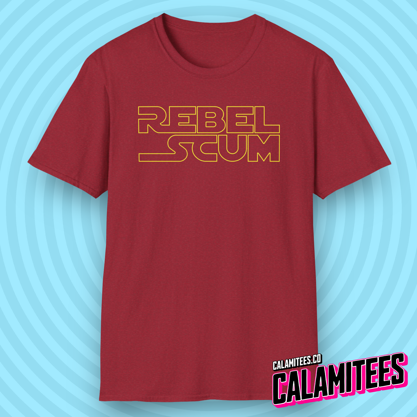 Rebel Scum - Star Wars Parody Logo T-Shirt Rebellion Nostalgia Graphic Tee Throwback Geek T-Shirt