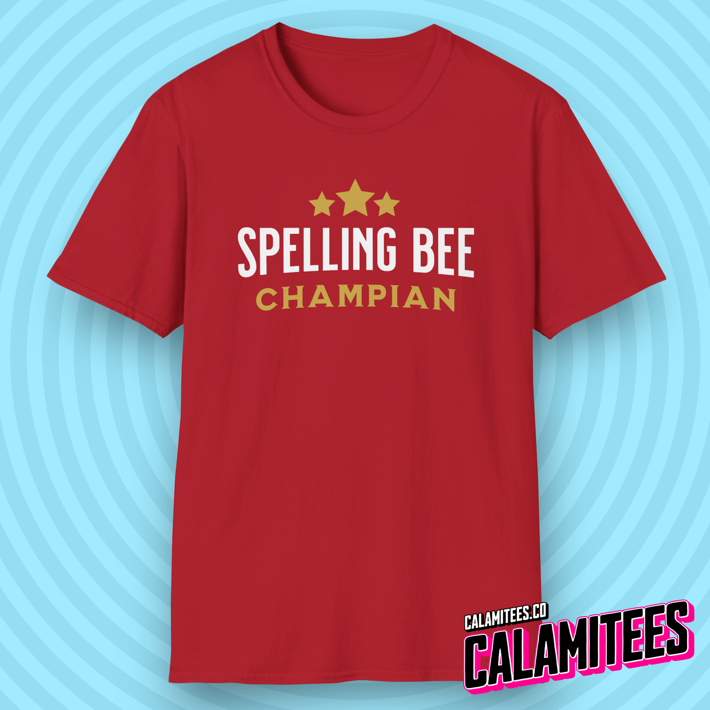 Spelling Bee Champian - Misspelled Spelling Bee Champion Funny Graphic Tee T-Shirt