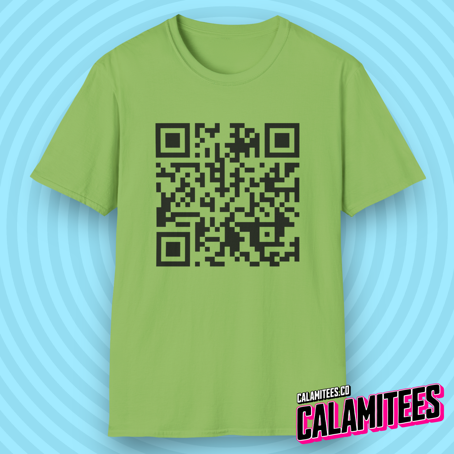 Rick Roll QR Code Prank Never Gonne Give You Up Rick Astle Video T-Shirt by CALAMITEES.co