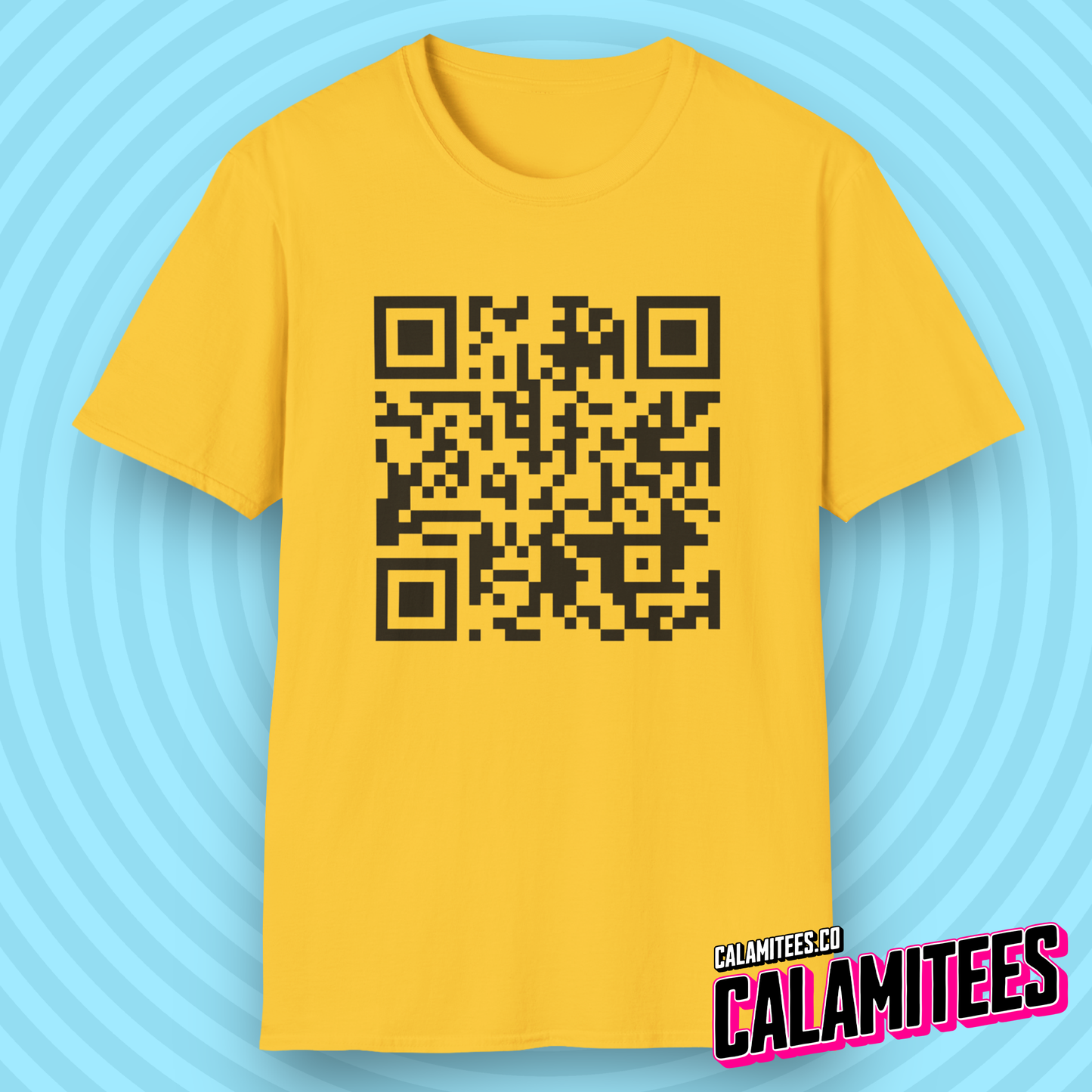 Rick Roll QR Code Prank Never Gonne Give You Up Rick Astle Video T-Shirt by CALAMITEES.co