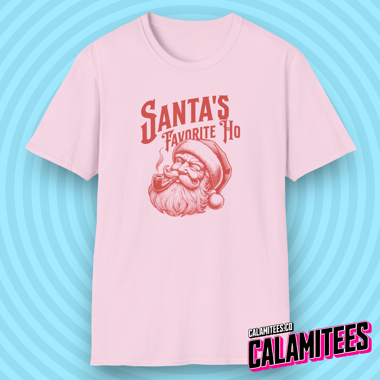 Santa's Favorite Ho (ho ho) Naughty Santa Adult Humor Joke Graphic Tee Funny Christmas Xmas T-Shirt