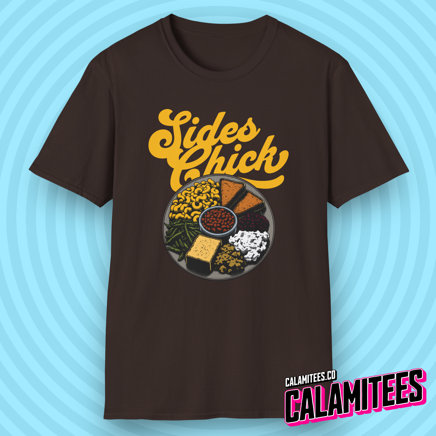 Sides Chick Food Lover Thanksgiving Sidechick Joke T-Shirt