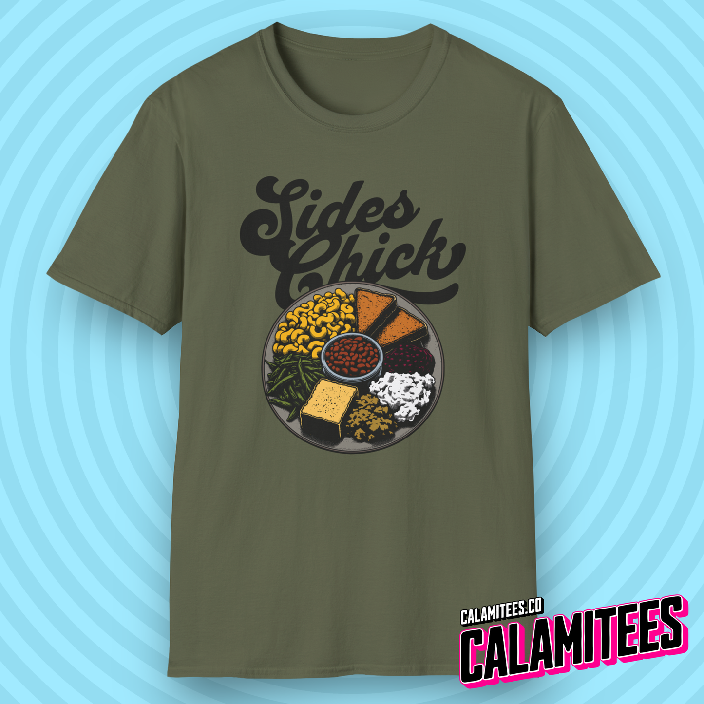 Sides Chick Food Lover Thanksgiving Sidechick Joke T-Shirt