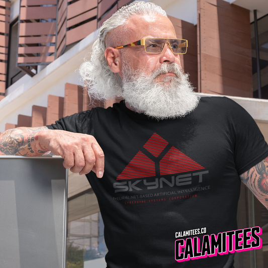 Skynet Logo Cyberdyne Systems Corporation Logo Graphic Tee Nostalgia Terminator Throwback Geek T-Shirt