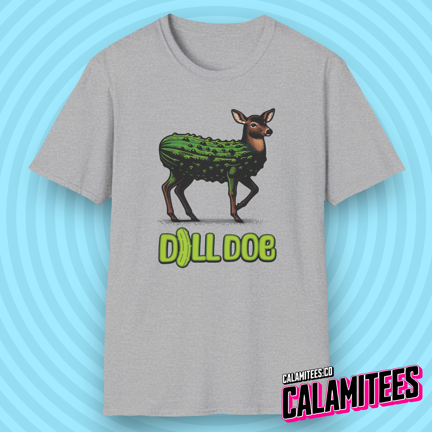 Dill Doe - Pickle Deer Funny Graphic T-Shirt
