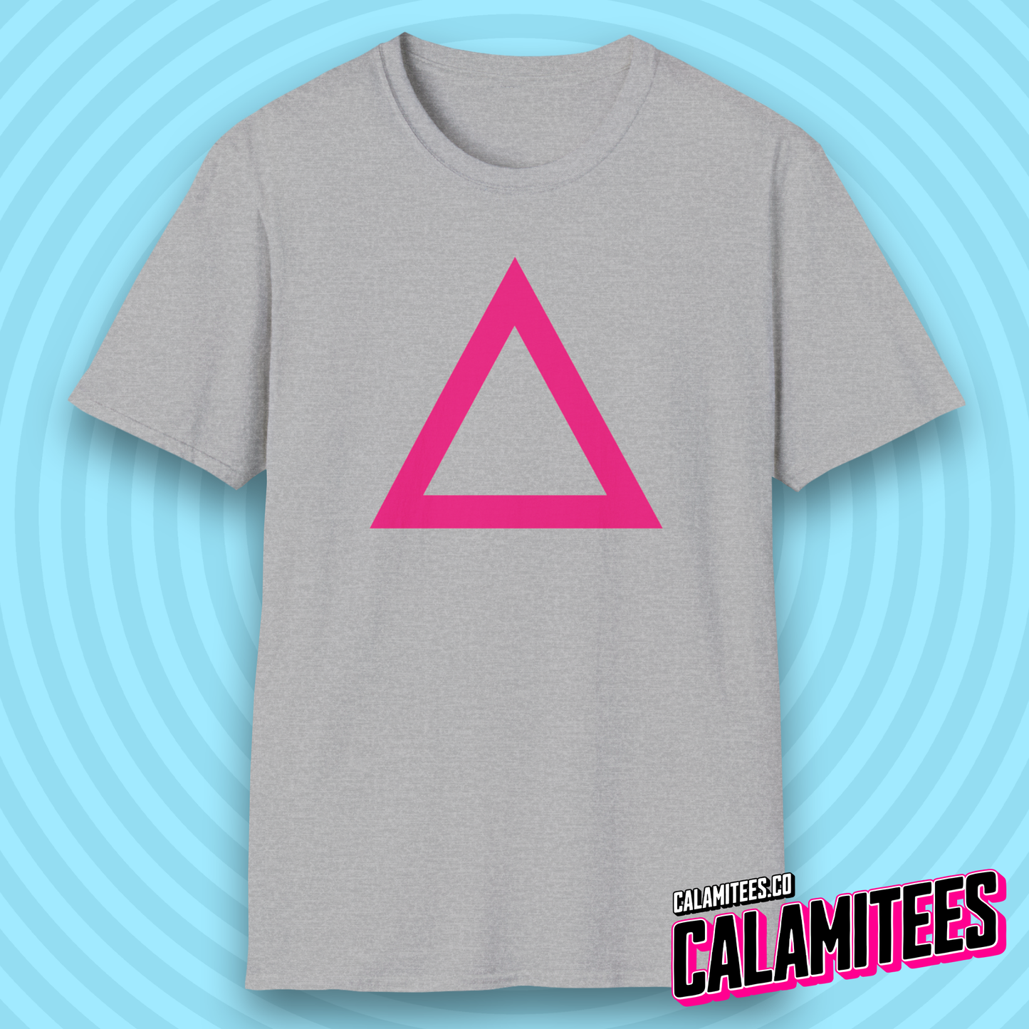Triangle Soldier Masked Staff Squid Game Shape Fan T-Shirt