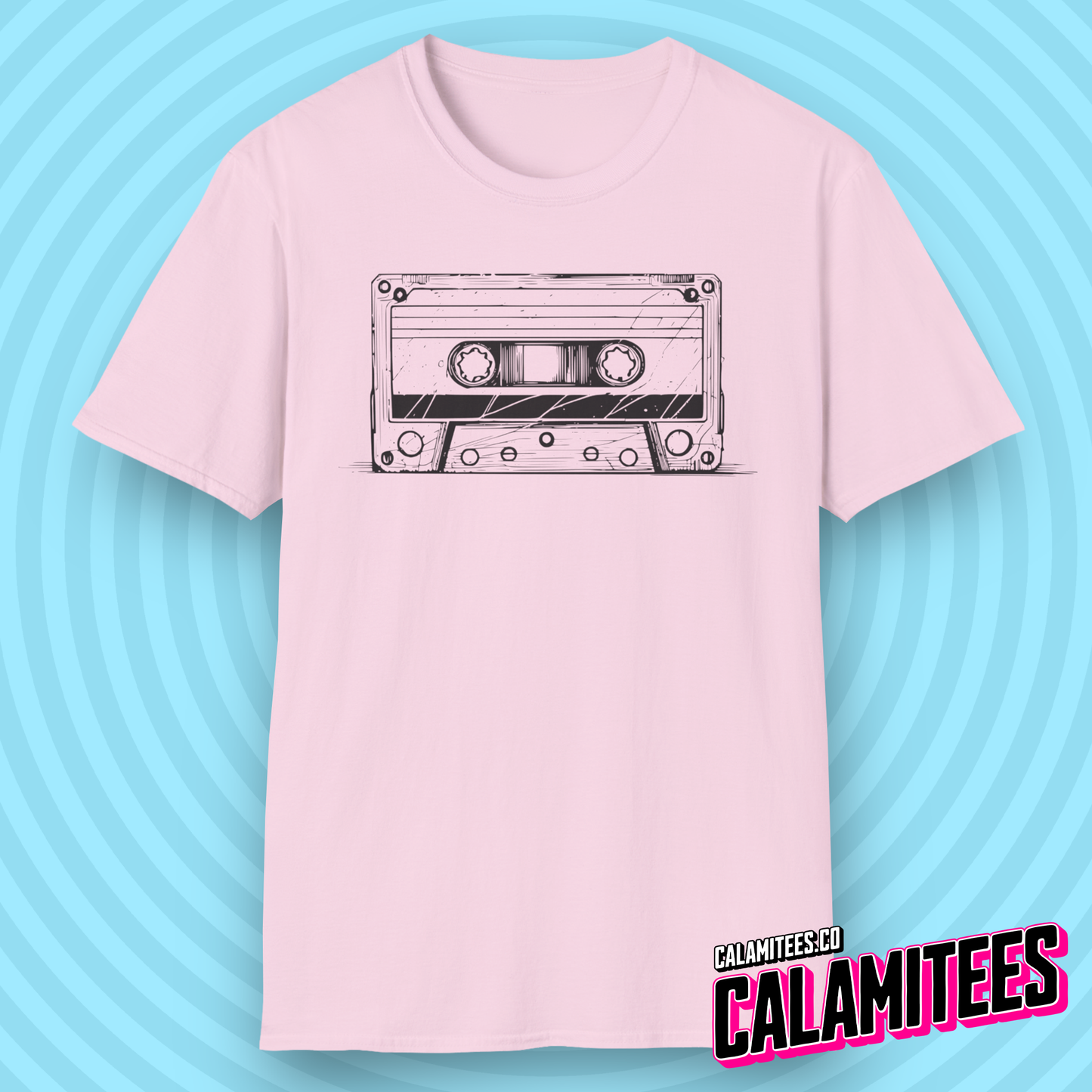 Cassette Tape Mix Tape - Nostalgia Vintage Retro Style Pop Culture Illustration T-Shirt