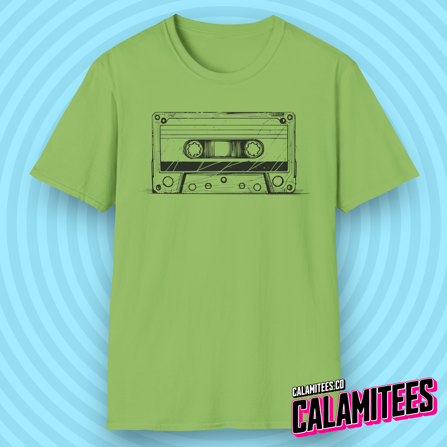 Cassette Tape Mix Tape - Nostalgia Vintage Retro Style Pop Culture Illustration T-Shirt
