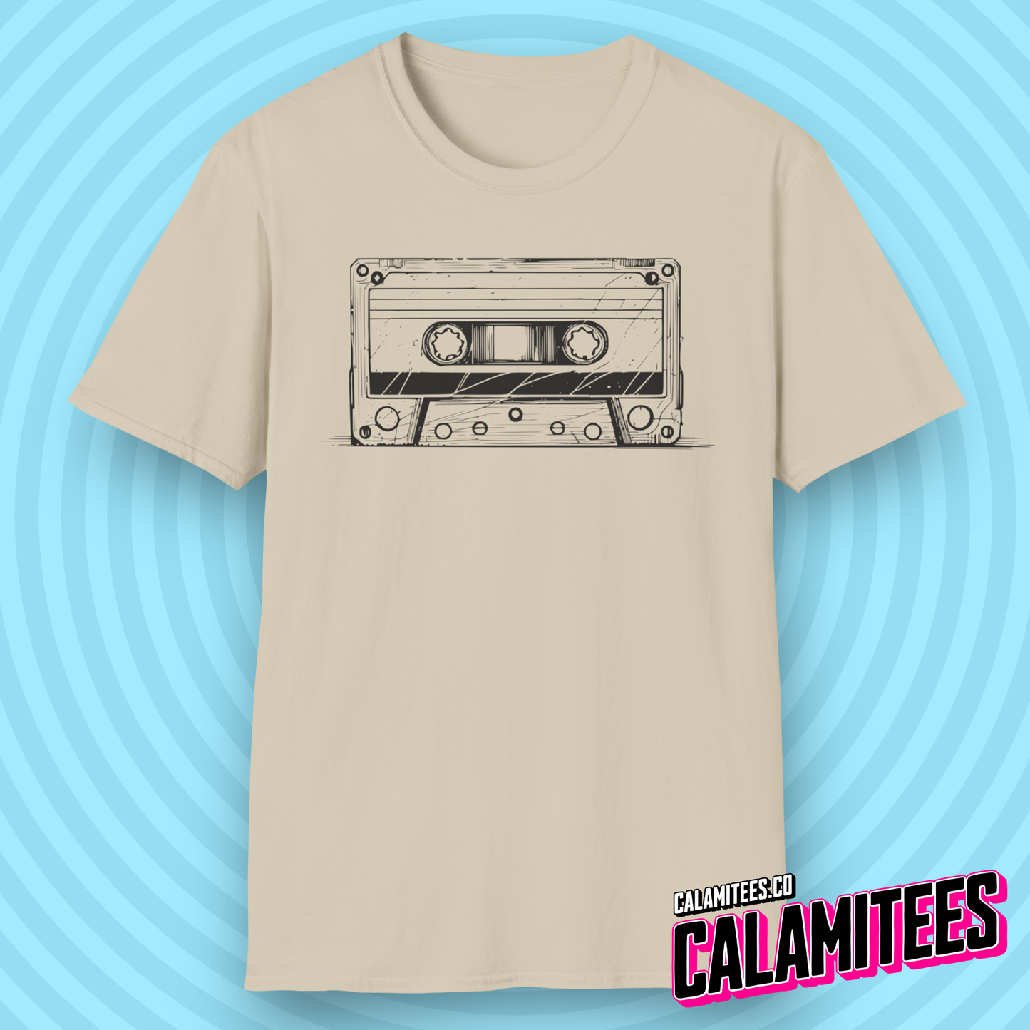 Cassette Tape Mix Tape - Nostalgia Vintage Retro Style Pop Culture Illustration T-Shirt