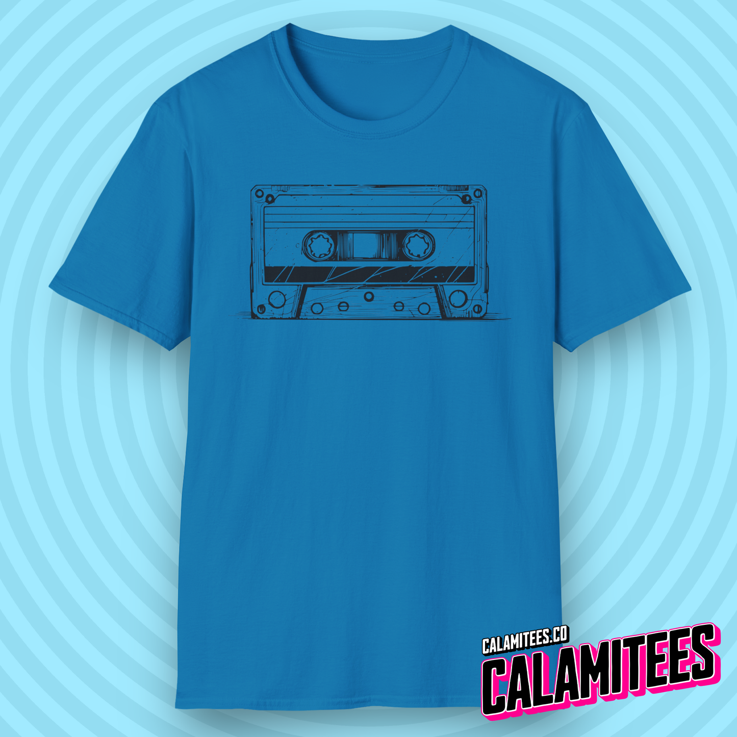 Cassette Tape Mix Tape - Nostalgia Vintage Retro Style Pop Culture Illustration T-Shirt