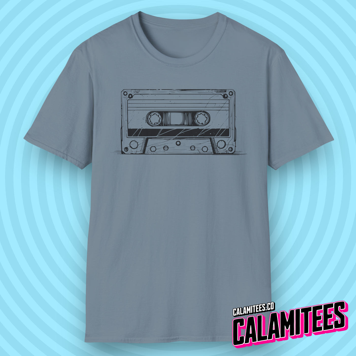 Cassette Tape Mix Tape - Nostalgia Vintage Retro Style Pop Culture Illustration T-Shirt
