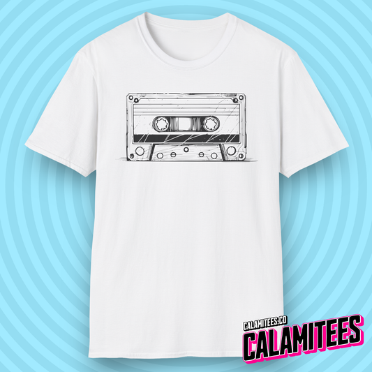 Cassette Tape Mix Tape - Nostalgia Vintage Retro Style Pop Culture Illustration T-Shirt
