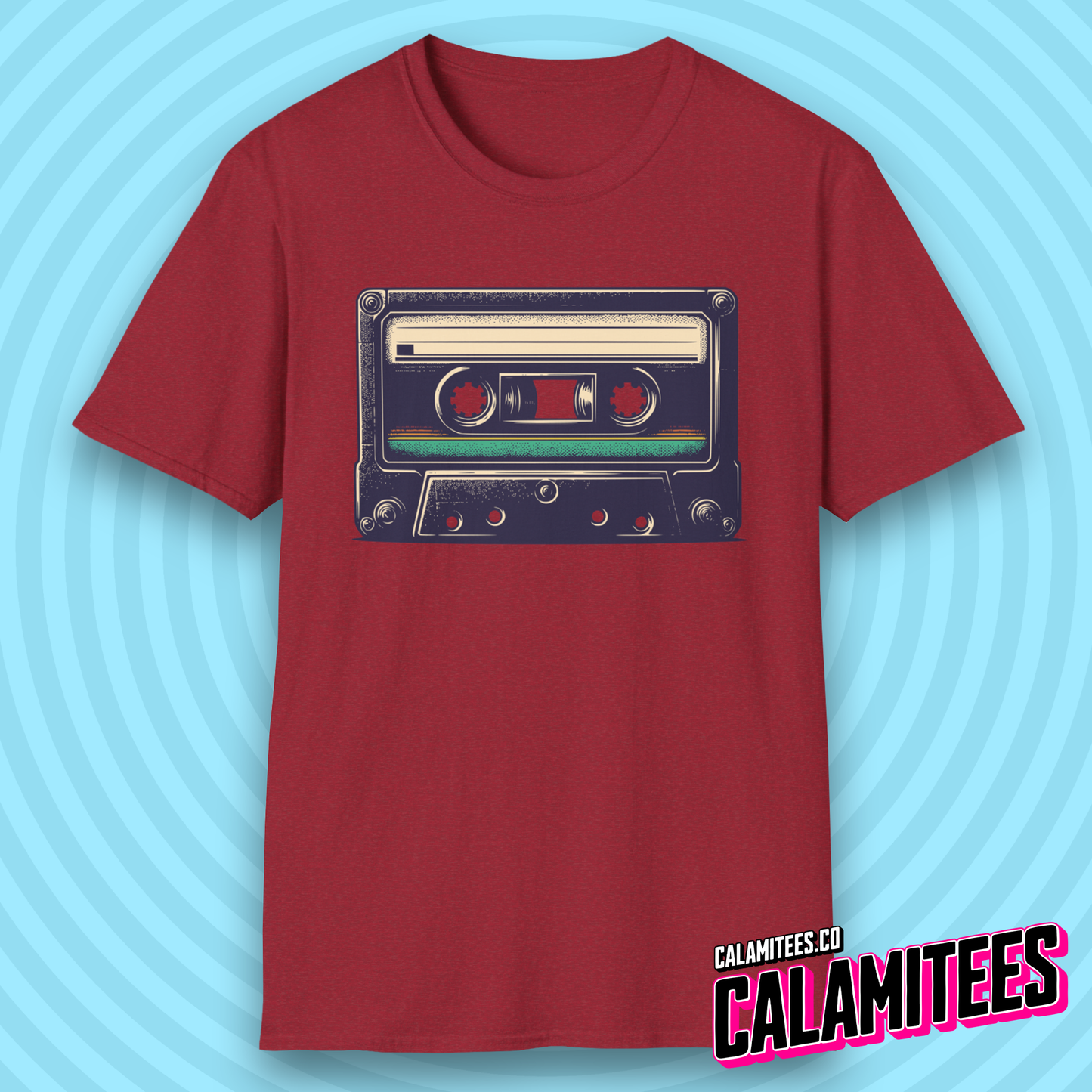 Cassette Tape Mix Tape - Nostalgic Retro Illustration Vintage Pop Culture T-Shirt