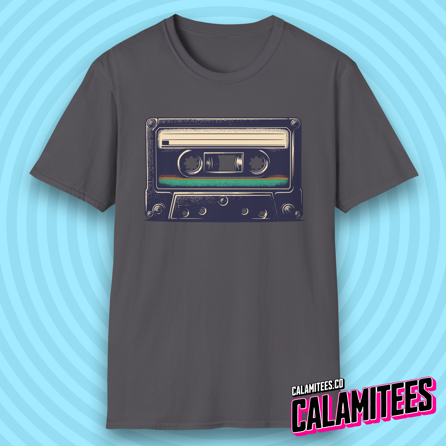 Cassette Tape Mix Tape - Nostalgic Retro Illustration Vintage Pop Culture T-Shirt