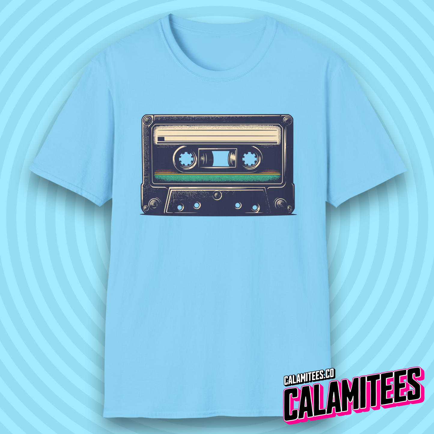 Cassette Tape Mix Tape - Nostalgic Retro Illustration Vintage Pop Culture T-Shirt