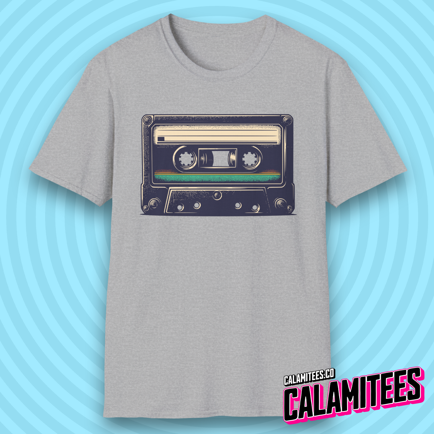 Cassette Tape Mix Tape - Nostalgic Retro Illustration Vintage Pop Culture T-Shirt