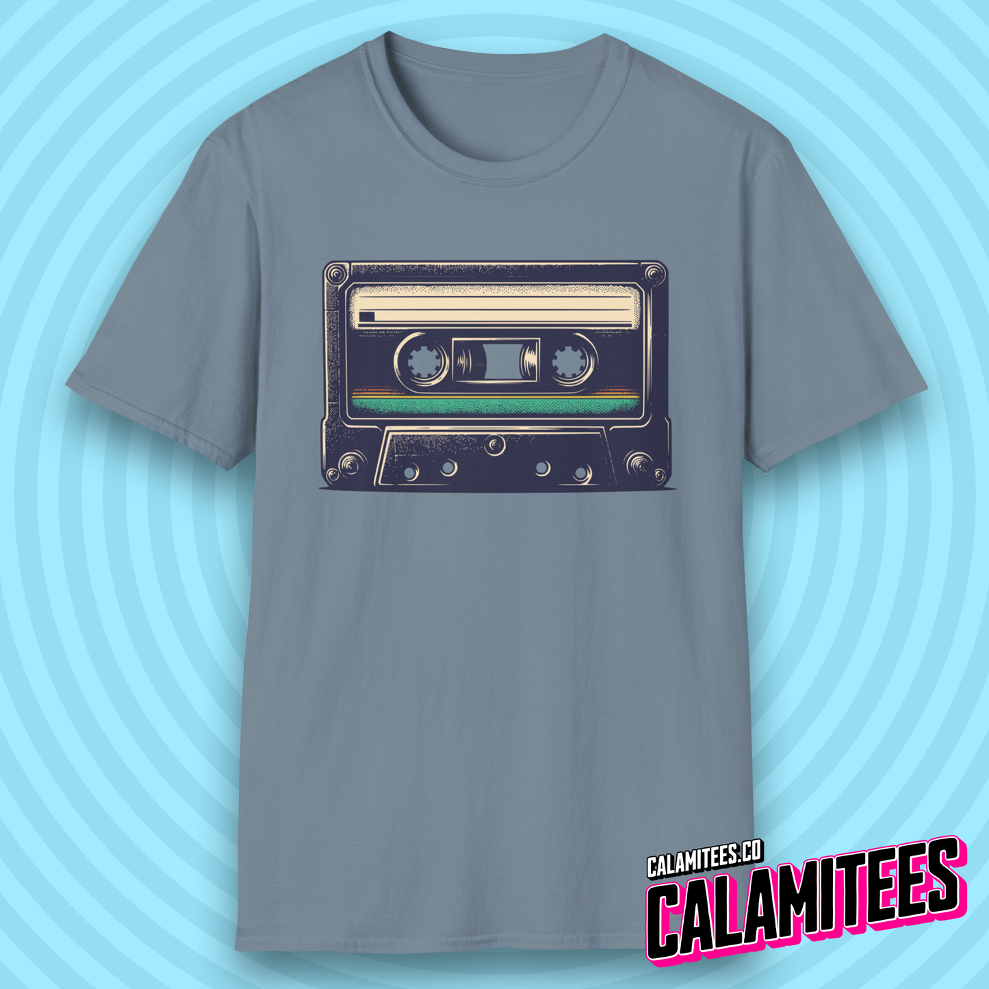 Cassette Tape Mix Tape - Nostalgic Retro Illustration Vintage Pop Culture T-Shirt