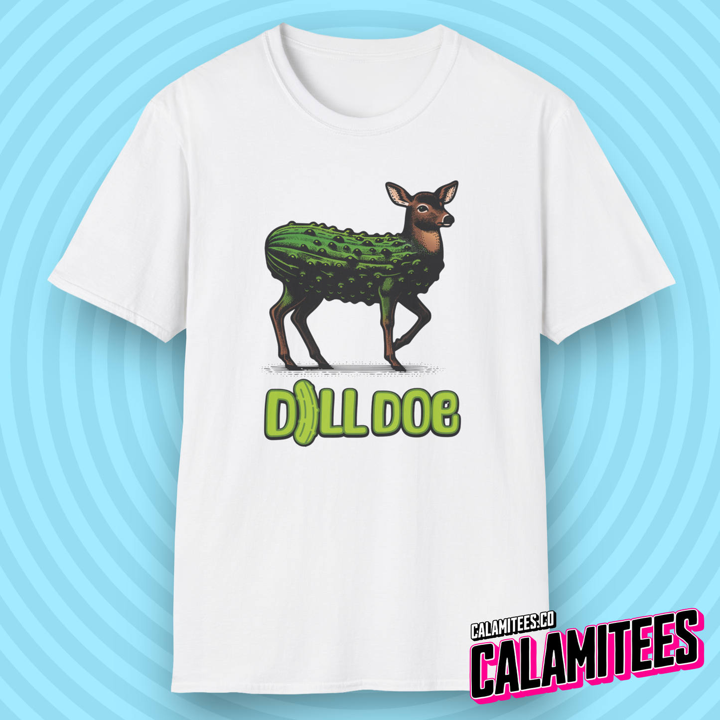 Dill Doe - Pickle Deer Funny Graphic T-Shirt