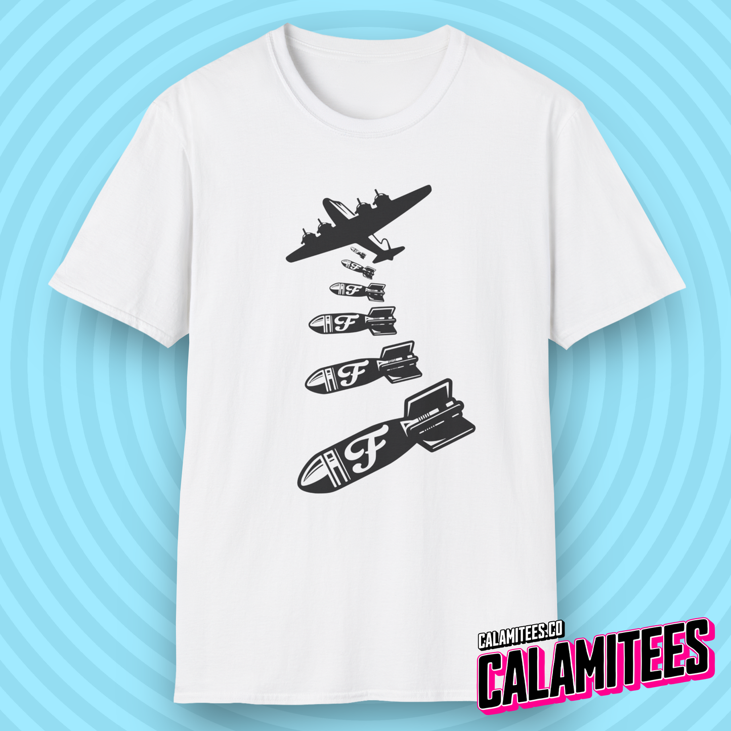 Dropping F-Bombs Funny War Plane T-Shirt - Perfect Tee For Potty Mouths