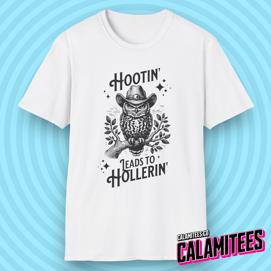 Hootin' Leads to Hollerin' Vintage Country Owl T-Shirt
