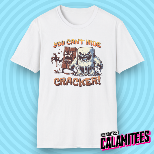 You Can't Hide Cracker - S'Mores Chocolate & Marshmallow Monster T-Shirt
