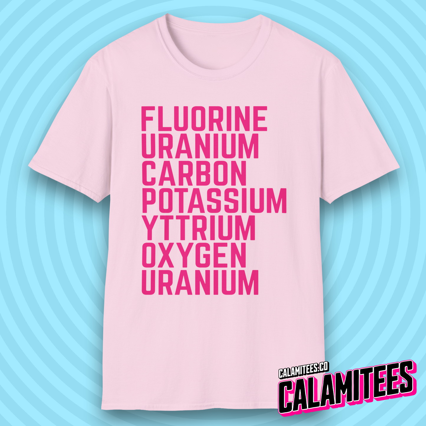 Fluorine Uranium Carbon Potassium Yttrium Oxygen Uranium T-Shirt
