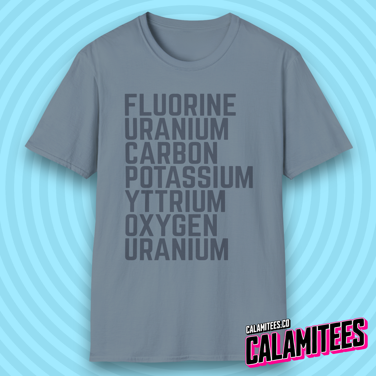 Fluorine Uranium Carbon Potassium Yttrium Oxygen Uranium T-Shirt