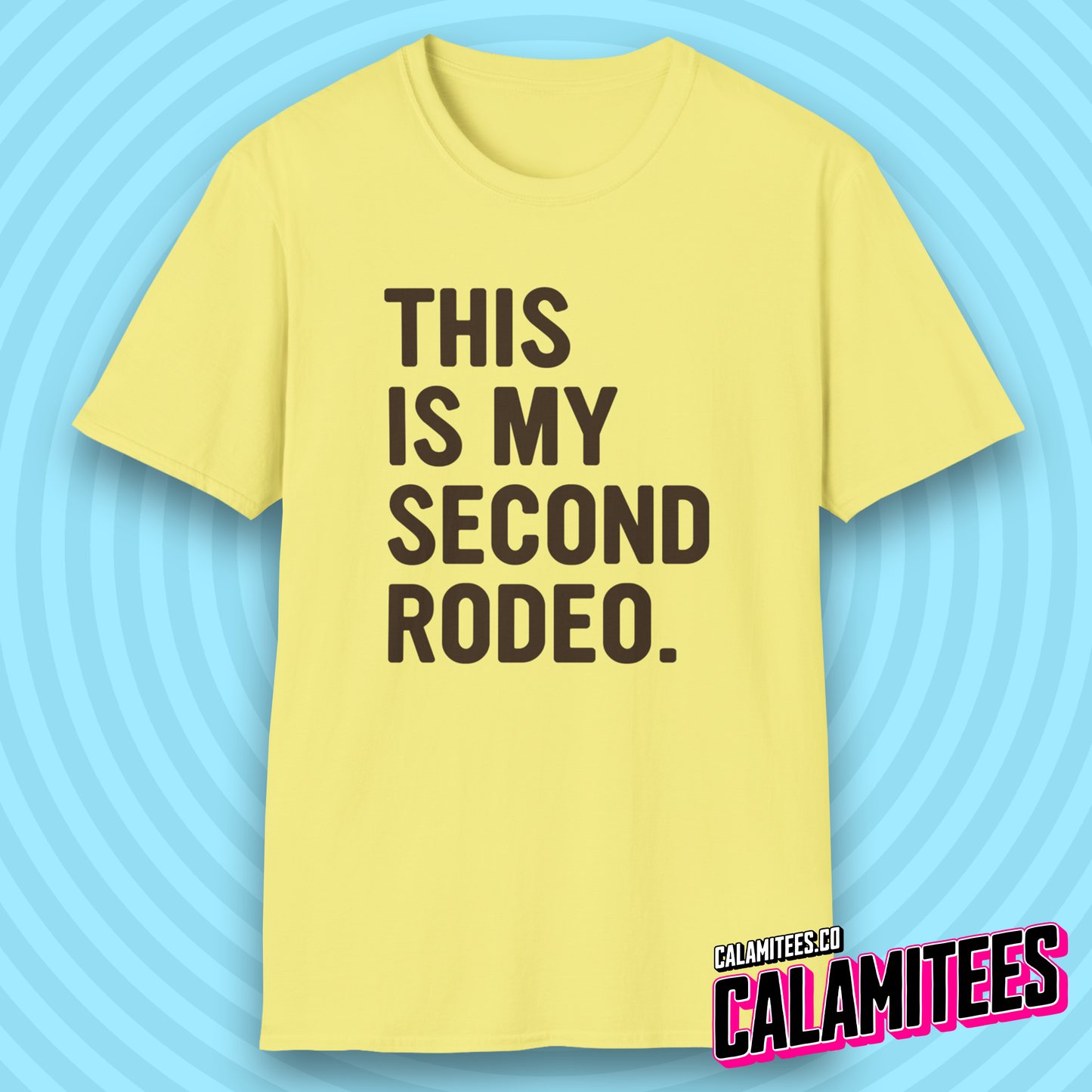 This Is My Second Rodeo Sarcastic Bold Type Funny T-Shirt