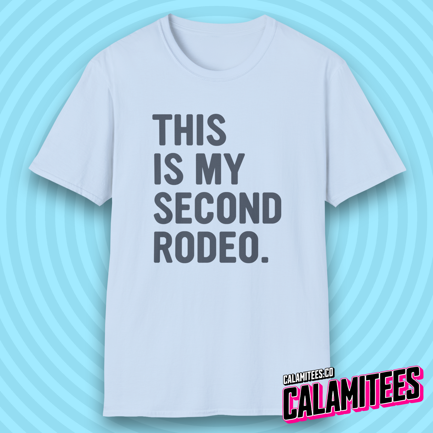 This Is My Second Rodeo Sarcastic Bold Type Funny T-Shirt