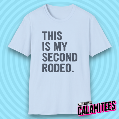 This Is My Second Rodeo Sarcastic Bold Type Funny T-Shirt